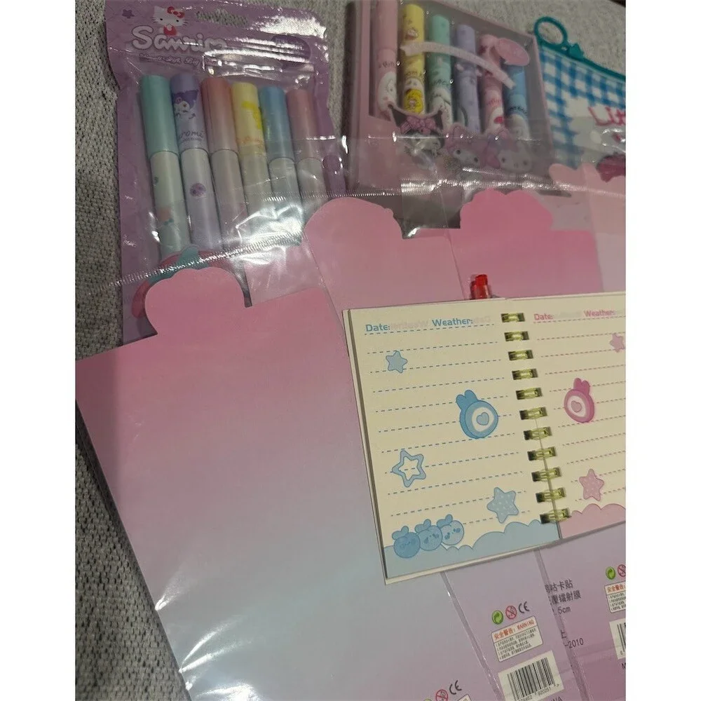 10 pc bundle lot Sanrio Hello Kitty Friends Stationery Stickers Set cute kawaii